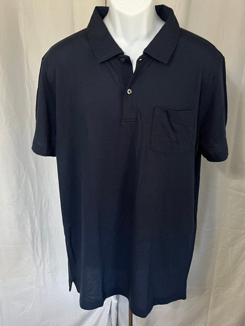 ⛳ Mack Weldon Men’s Dark Blue Vented Performance Golf Polo Shirt XXL EUC 🔥